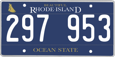RI license plate 297953