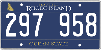 RI license plate 297958