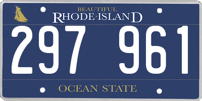 RI license plate 297961