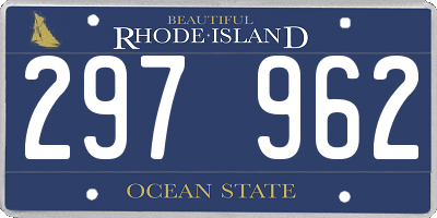 RI license plate 297962