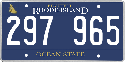 RI license plate 297965