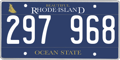 RI license plate 297968