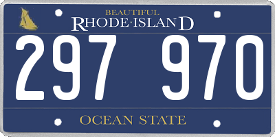RI license plate 297970