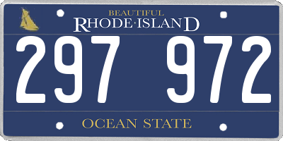 RI license plate 297972