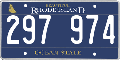 RI license plate 297974