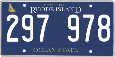 RI license plate 297978