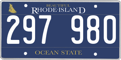 RI license plate 297980