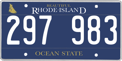 RI license plate 297983