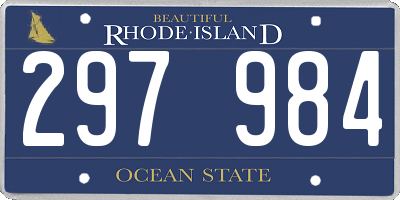 RI license plate 297984