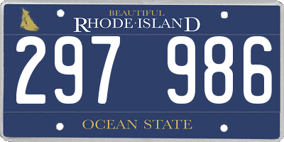 RI license plate 297986