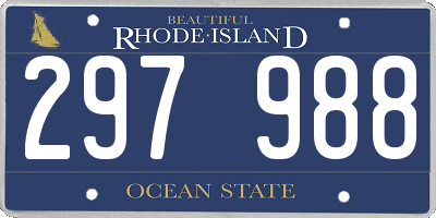 RI license plate 297988