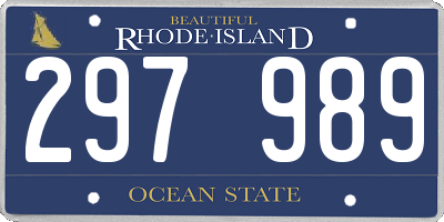 RI license plate 297989