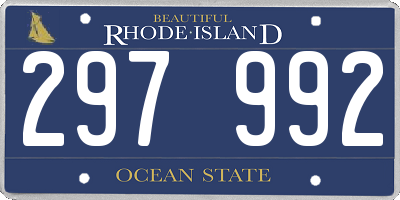 RI license plate 297992