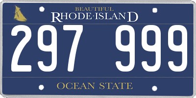 RI license plate 297999