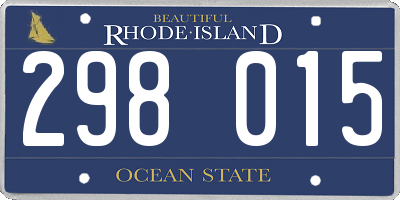 RI license plate 298015