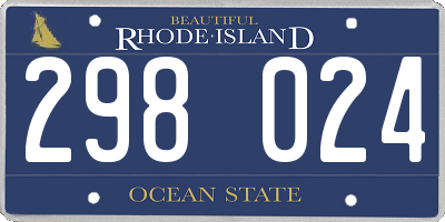 RI license plate 298024