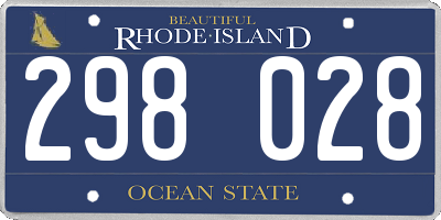 RI license plate 298028
