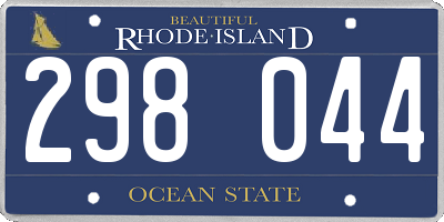RI license plate 298044