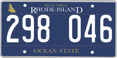 RI license plate 298046