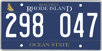RI license plate 298047