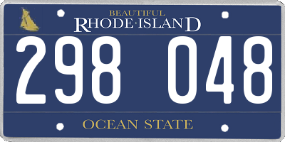 RI license plate 298048