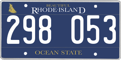 RI license plate 298053