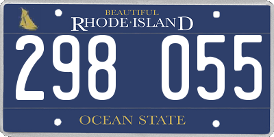 RI license plate 298055