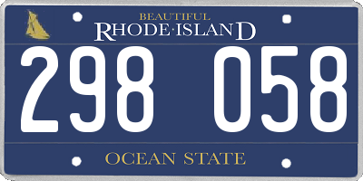 RI license plate 298058