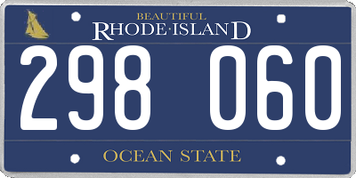RI license plate 298060