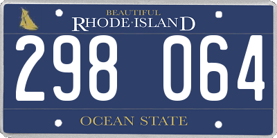 RI license plate 298064