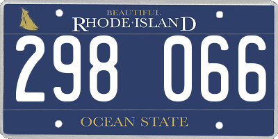 RI license plate 298066