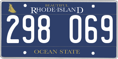 RI license plate 298069