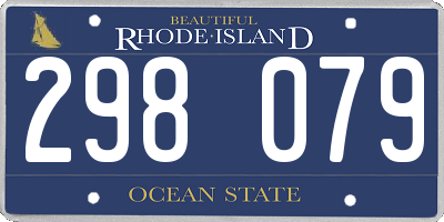 RI license plate 298079