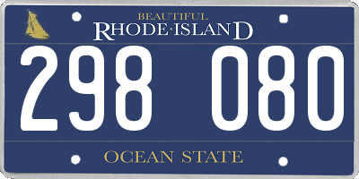 RI license plate 298080