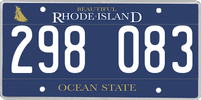 RI license plate 298083