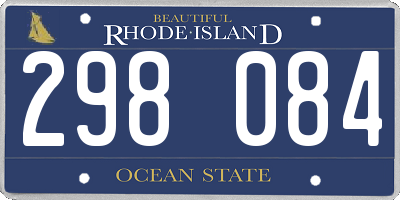 RI license plate 298084