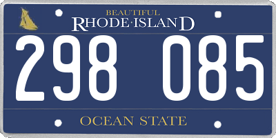RI license plate 298085