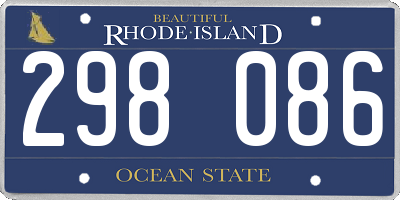 RI license plate 298086