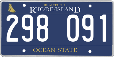 RI license plate 298091