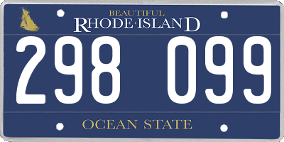 RI license plate 298099