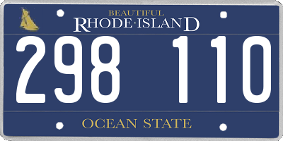 RI license plate 298110