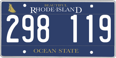 RI license plate 298119