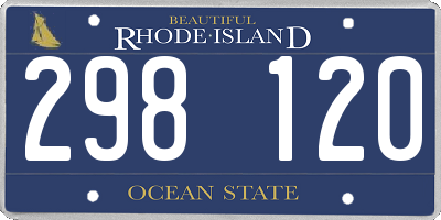 RI license plate 298120