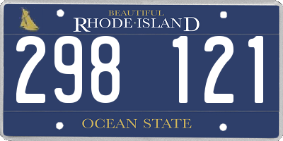 RI license plate 298121