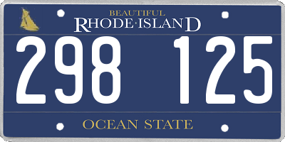 RI license plate 298125