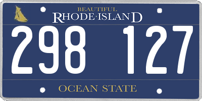 RI license plate 298127