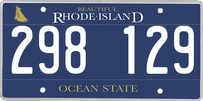 RI license plate 298129
