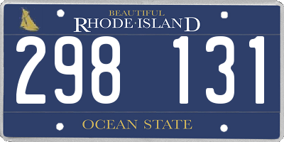 RI license plate 298131