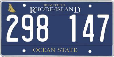 RI license plate 298147