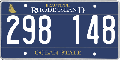 RI license plate 298148